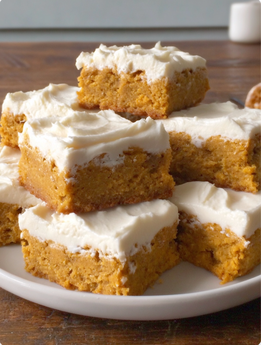 Cream Cheese Frosting Pumpkin Bars