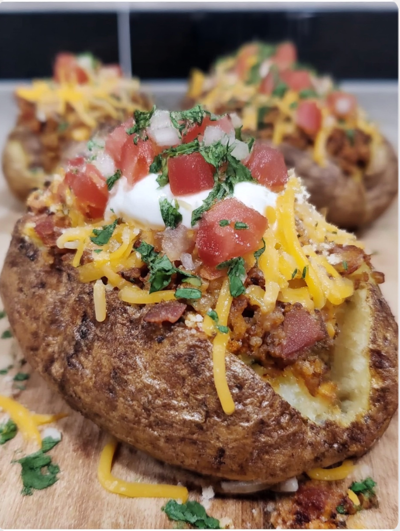 Taco Stuffed Baked Potatoes