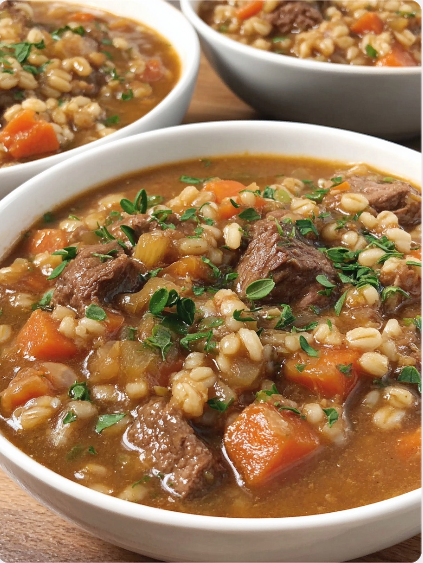 Beef & Barley Soup Crock Pot