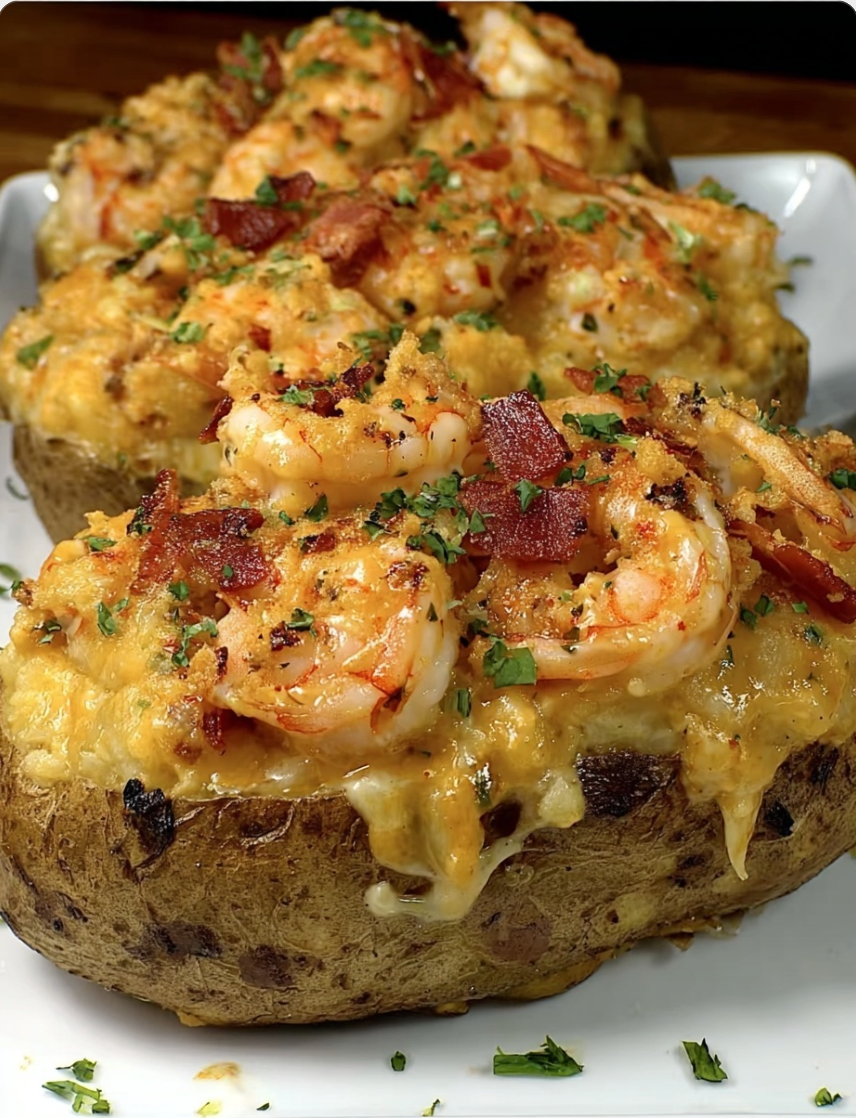 Loaded Shrimp Baked Potatoes