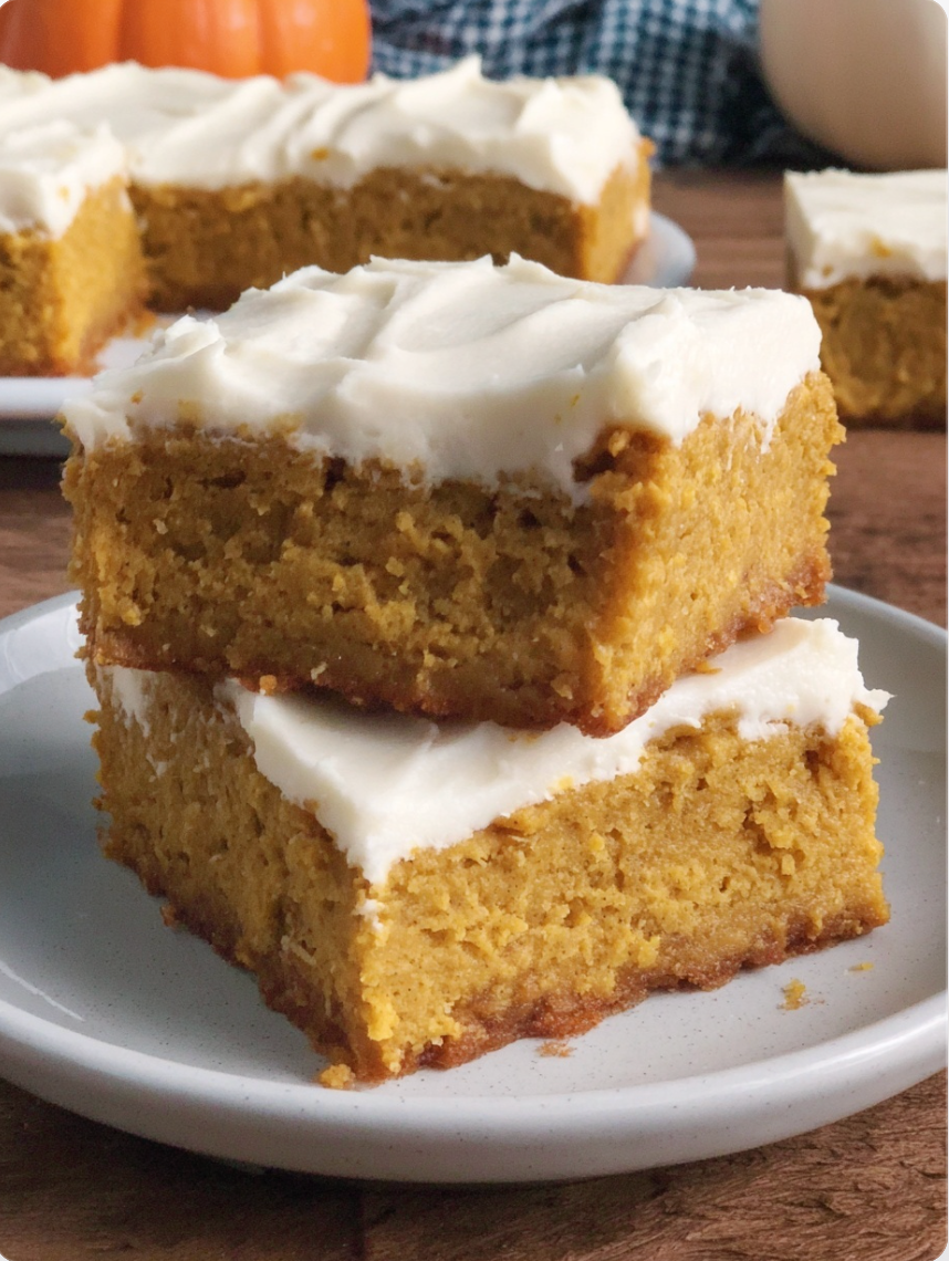 Cream Cheese Frosting Pumpkin Bars