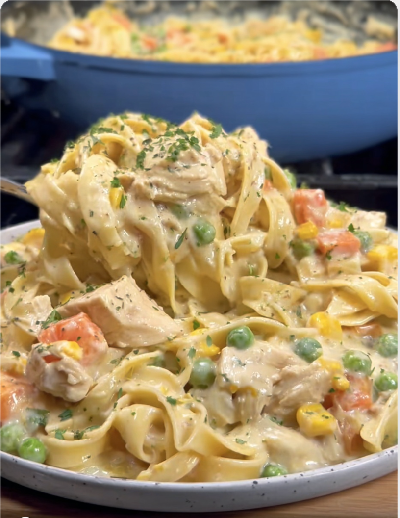 Chicken Pot Pie Pasta!