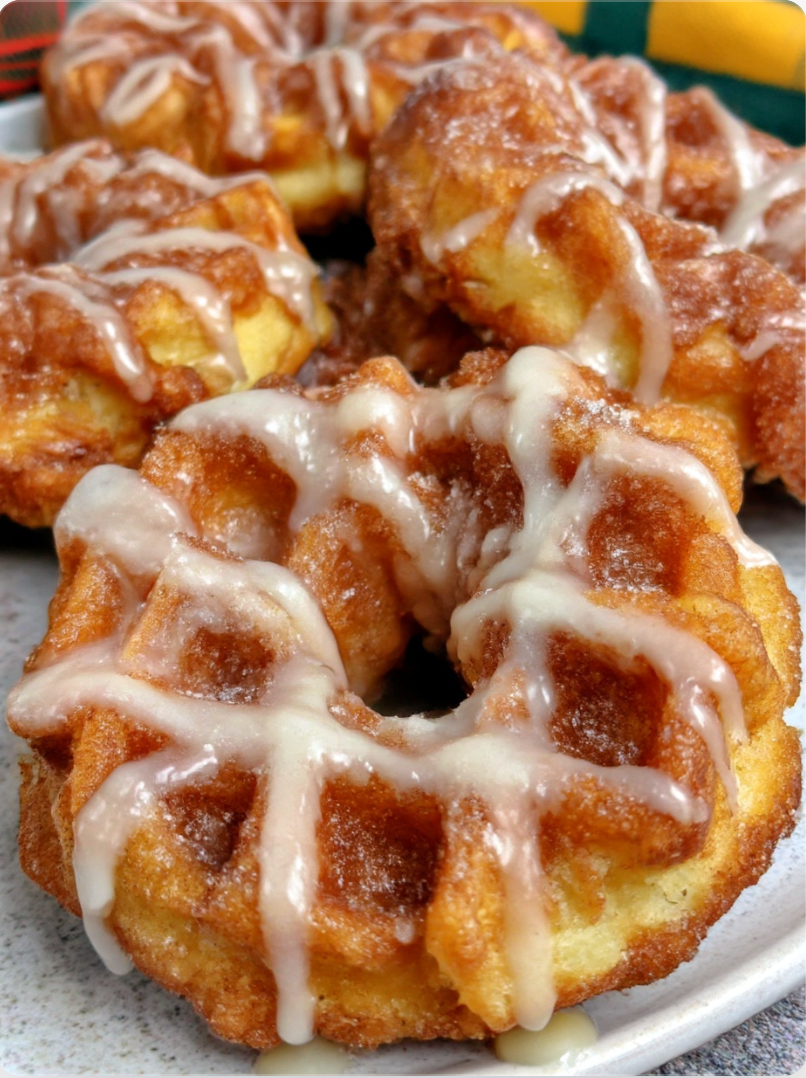 Apple Fritter Waffle Donuts