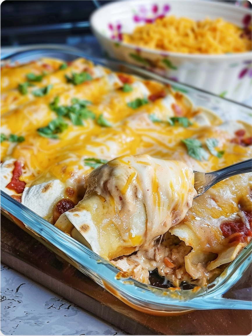 Cream Cheese Chicken Enchiladas