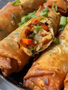 Crispy chicken egg rolls