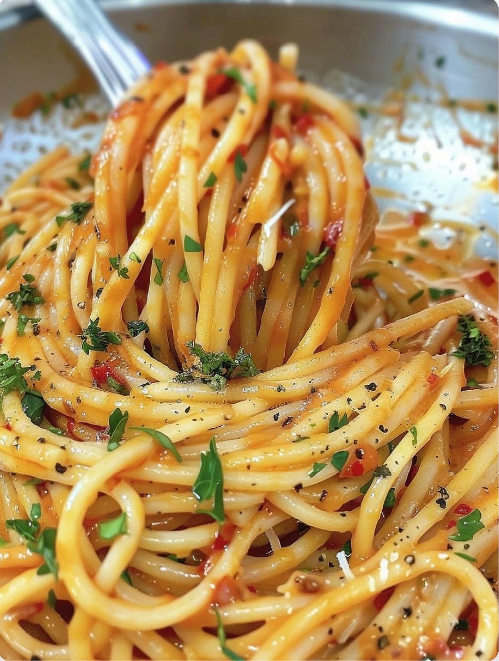 “Creamy Tomato Basil Spaghetti