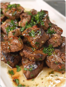 Sizzlin’ Garlic Butter Steak Bites