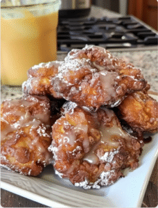 Double-Glazed Apple Fritters