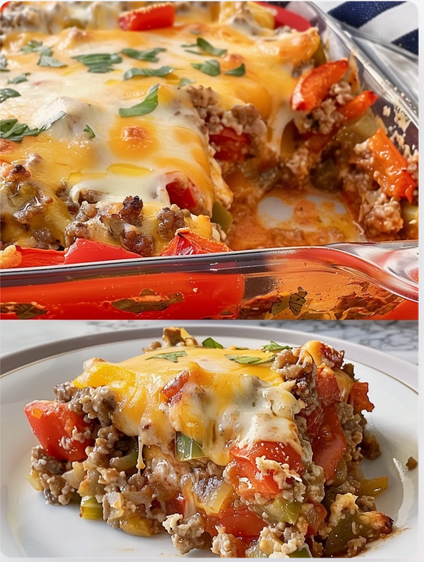 Savory One-Pan Stuffed Pepper Casserole