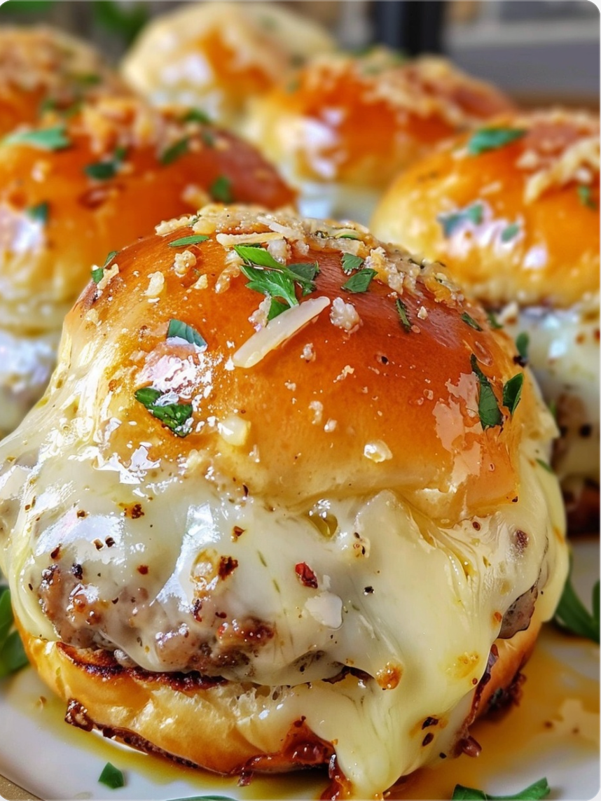 Garlic Parmesan Cheeseburger Bombs