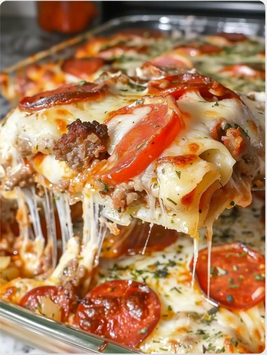 Meat Lovers Pizza Casserole
