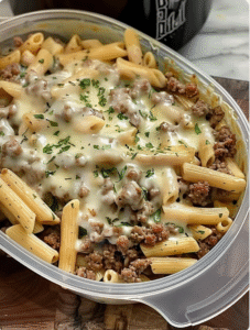 cheesy ground beef pasta