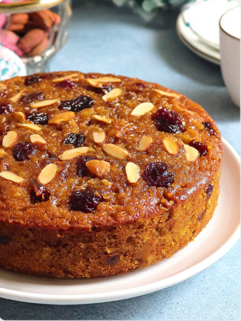 Healthy Wheat Flour & Jaggery Plum Cake