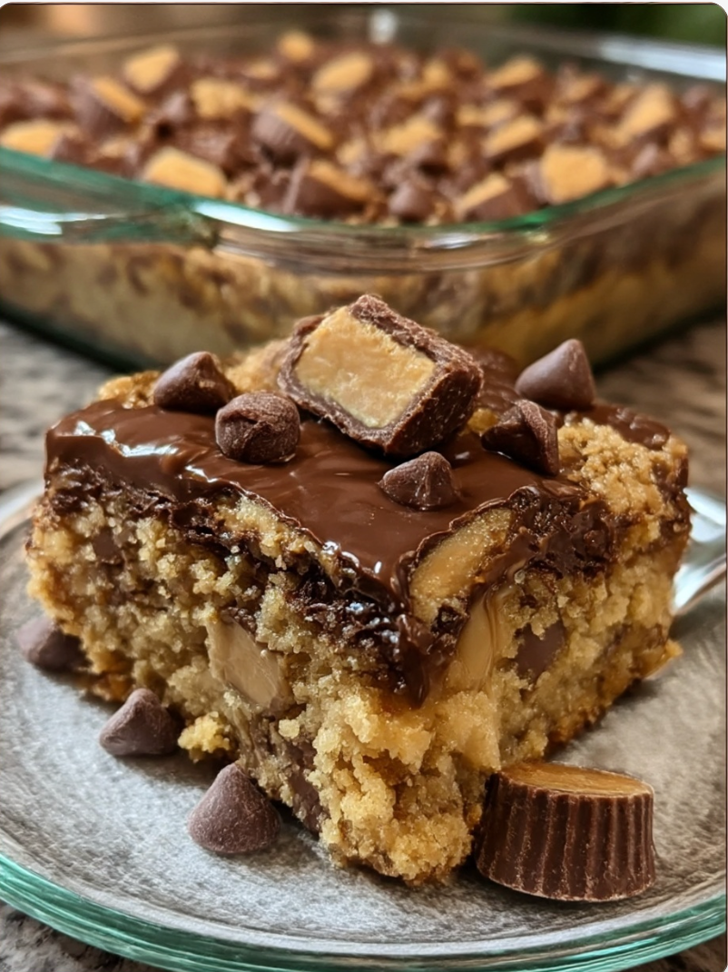 Peanut Butter Cup Dump Cake