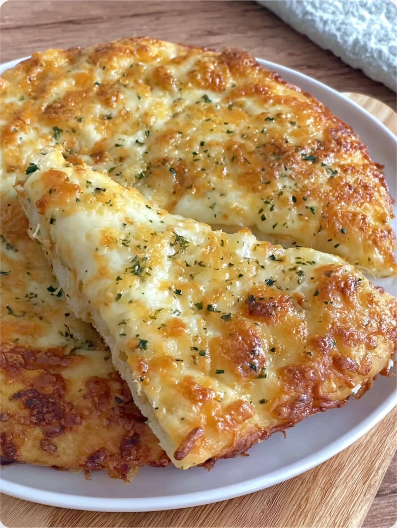 Air Fryer Cheesy Tortilla Garlic Bread