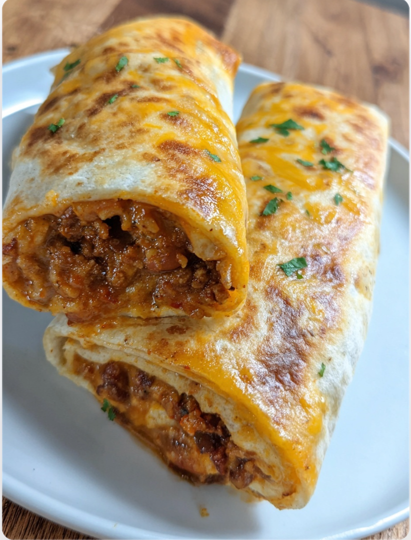Homemade Burritos with Chorizo & Beans