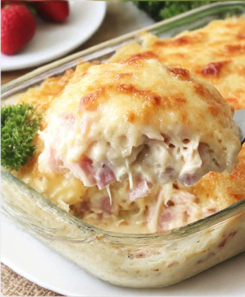 Cheesy Chicken Cordon Casserole