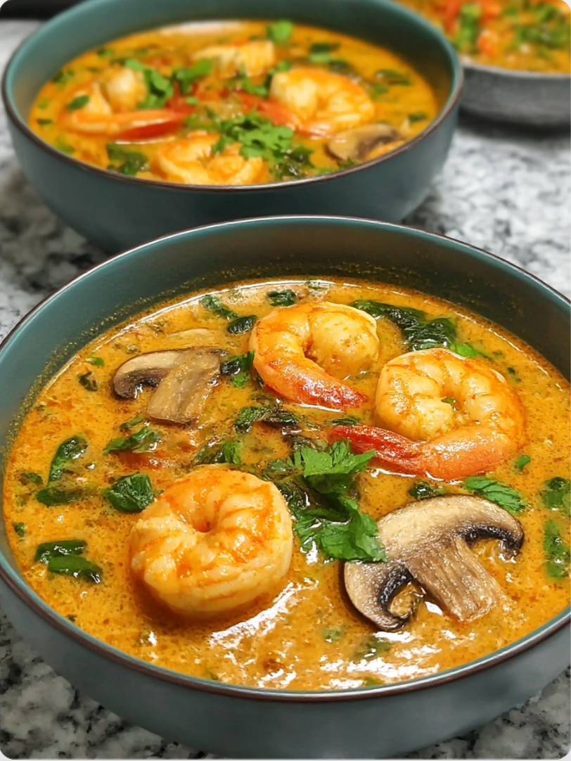 Spicy Coconut Shrimp Soup