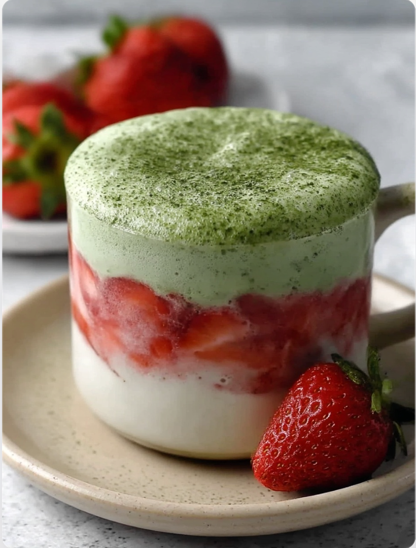 Refreshing Strawberry Matcha Latte