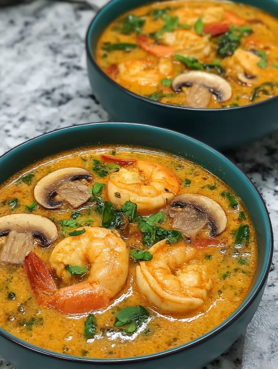 Spicy Coconut Shrimp Soup 🦐🥥🌶️