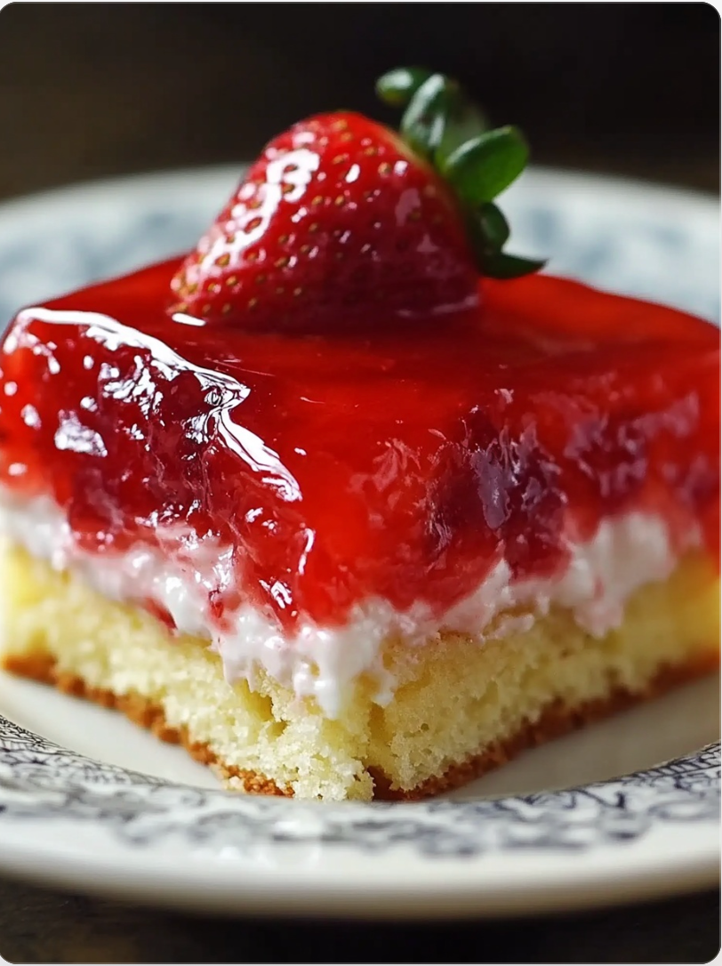 Easy Strawberry Poke Cake with Jello