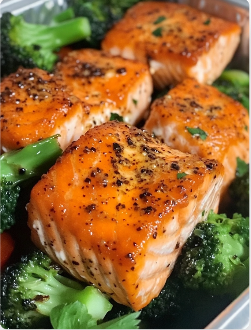 Lemon Pepper Salmon and Broccoli