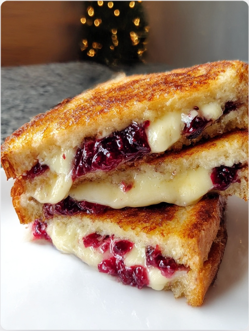 Brie & Blackberry Jam Grilled Cheese