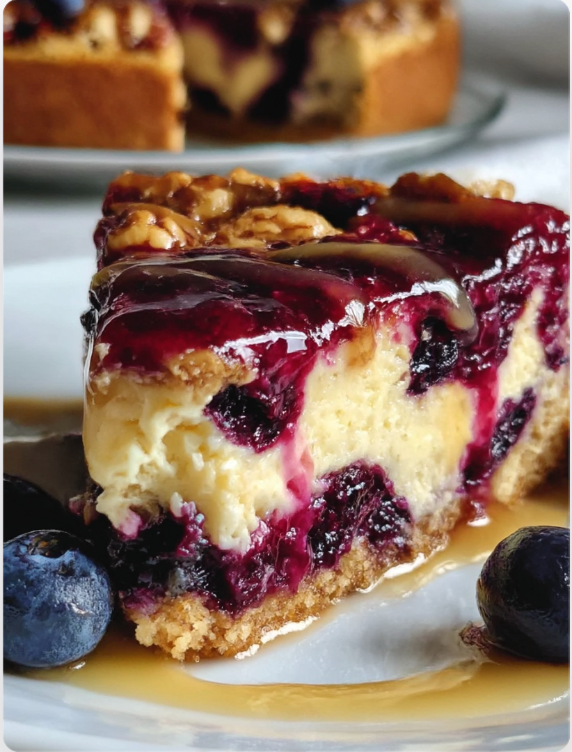 Irresistible Blueberry Cheesecake Baked