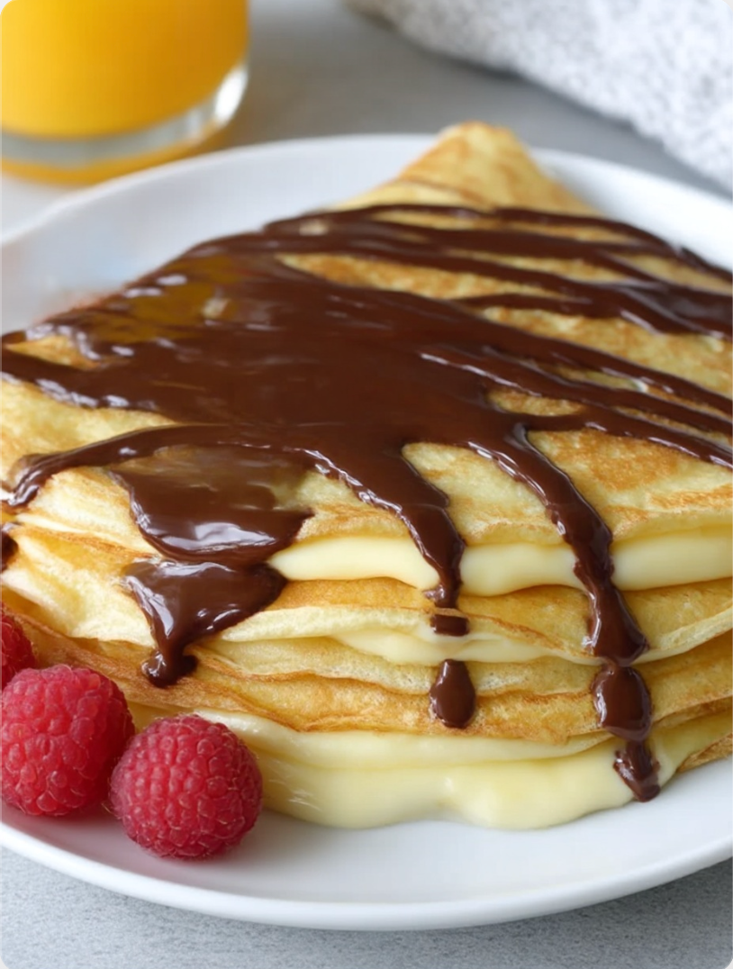 Boston Cream Pie Crepes