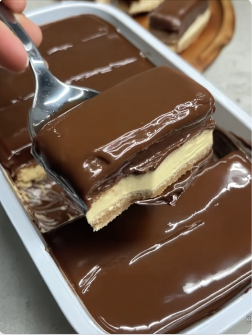 🍫 No Bake Boston Cream Cake 🍰
