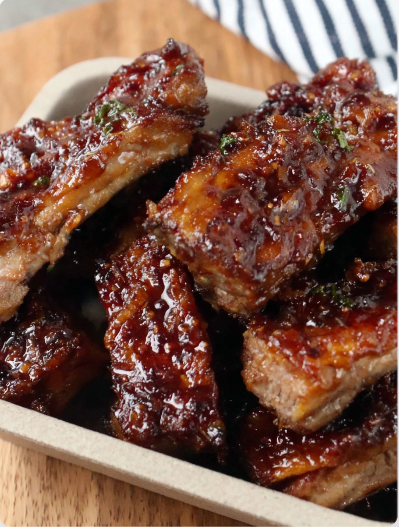 Sticky Honey Garlic Ribs Recipe