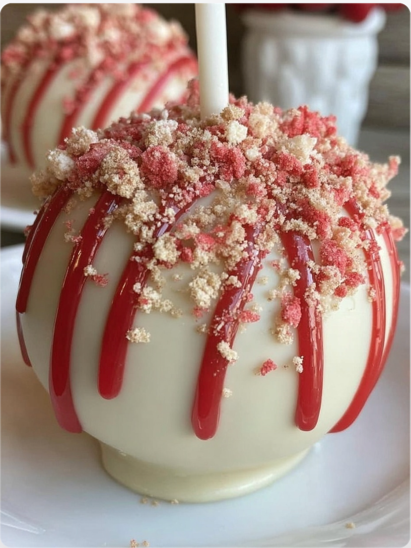 Strawberry Shortcake Candy Apples