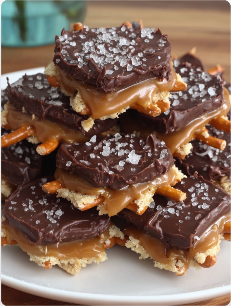 No-Bake Salted Caramel Pretzel Bites
