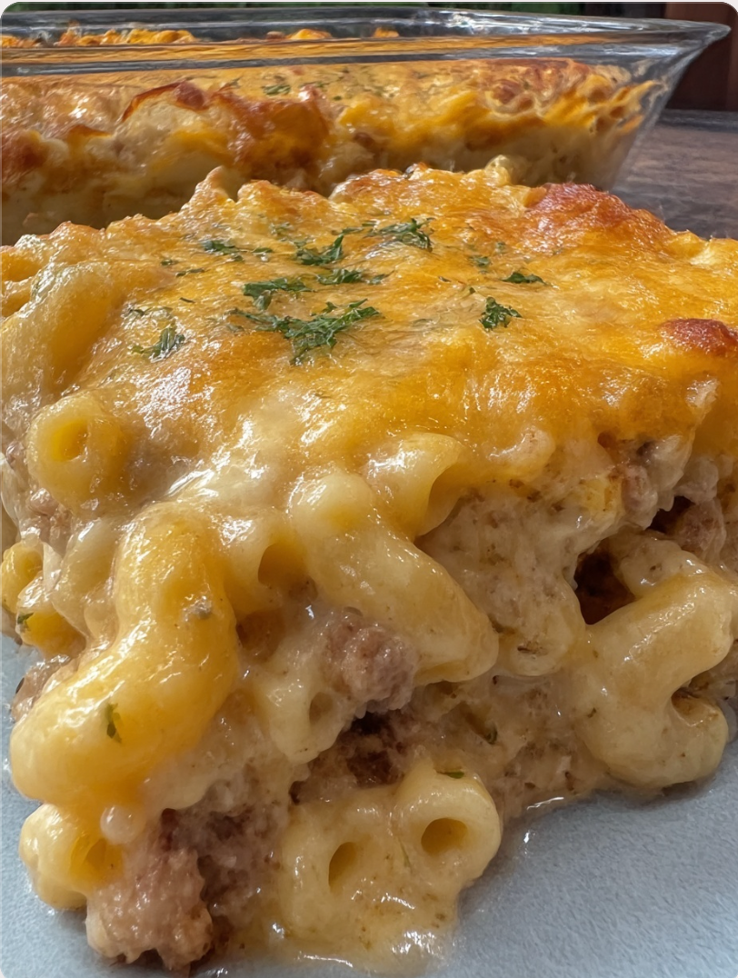 MAC and Cheese Meatloaf CasserolE.