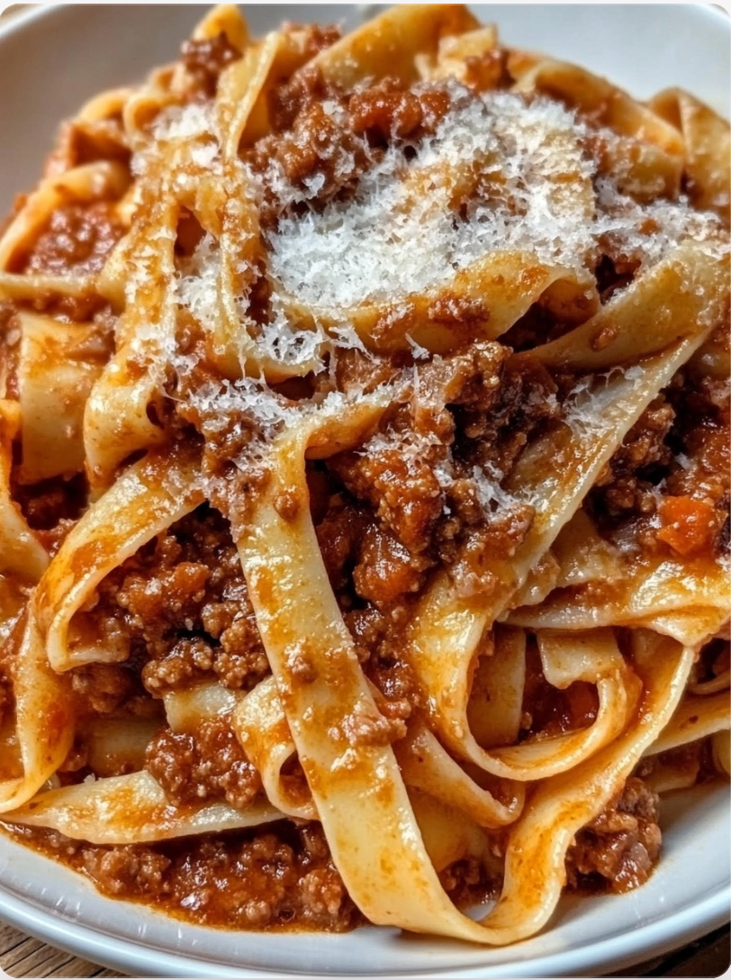 Homemade Pasta with Rich Bolognese Sauce