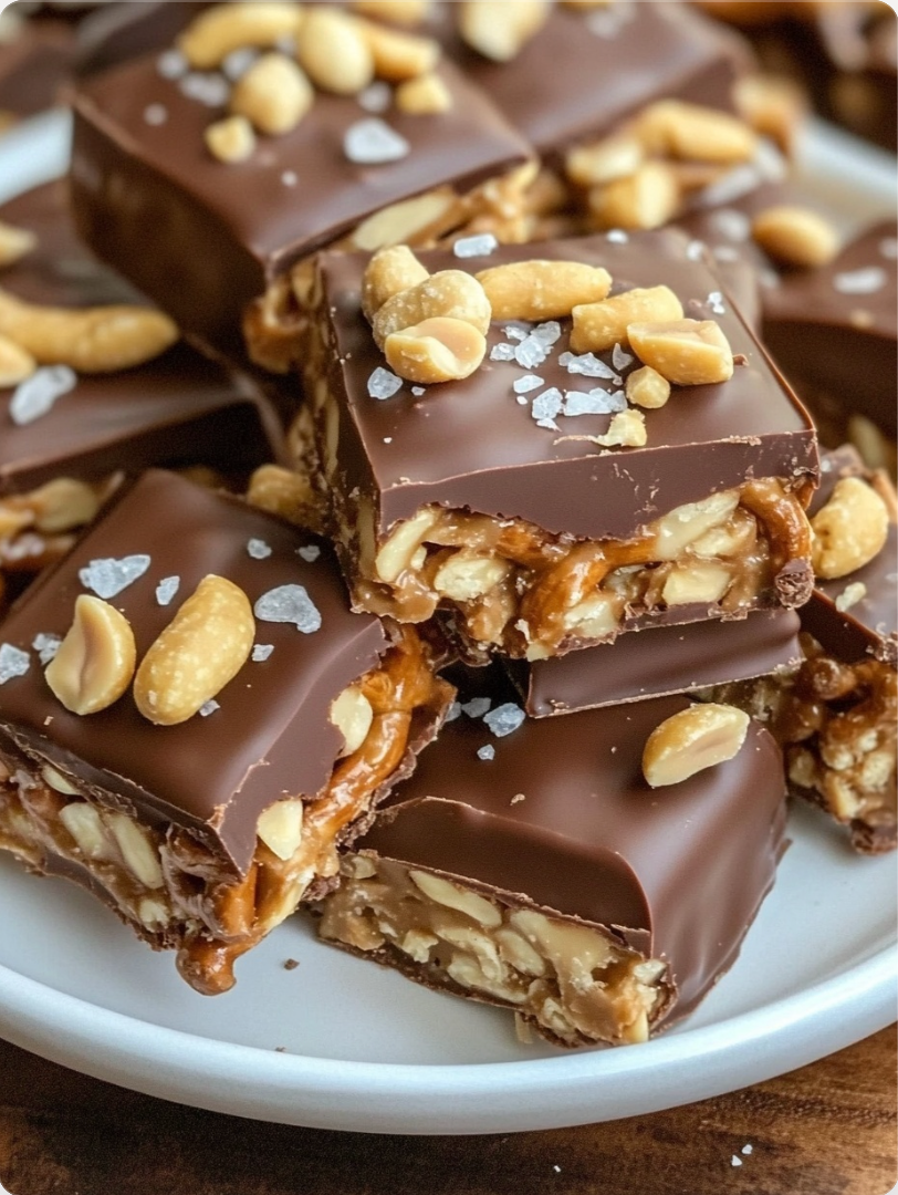 No-Bake Peanut Butter Pretzel Clusters
