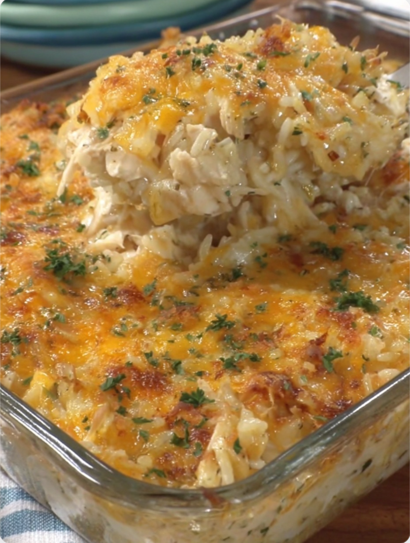 Creamy Chicken & Rice Casserole Delight!