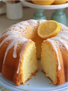 Lemon Chiffon Cake with Sweet Citrus Glaze