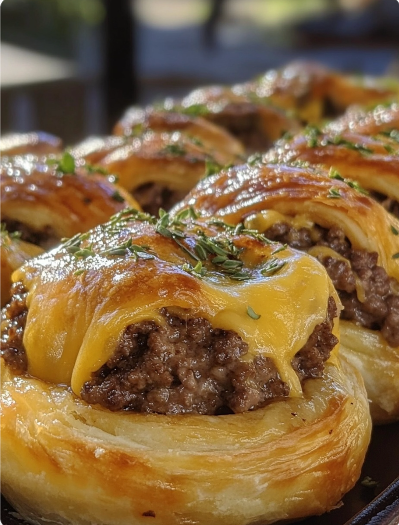 Garlic Butter Cheeseburger Rollups