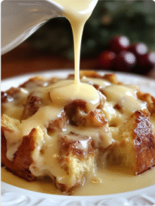 Grandma’s Classic Bread Pudding with Sweet Vanilla Drizzle