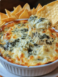 Spinach & Artichoke Dip with Pita Chips