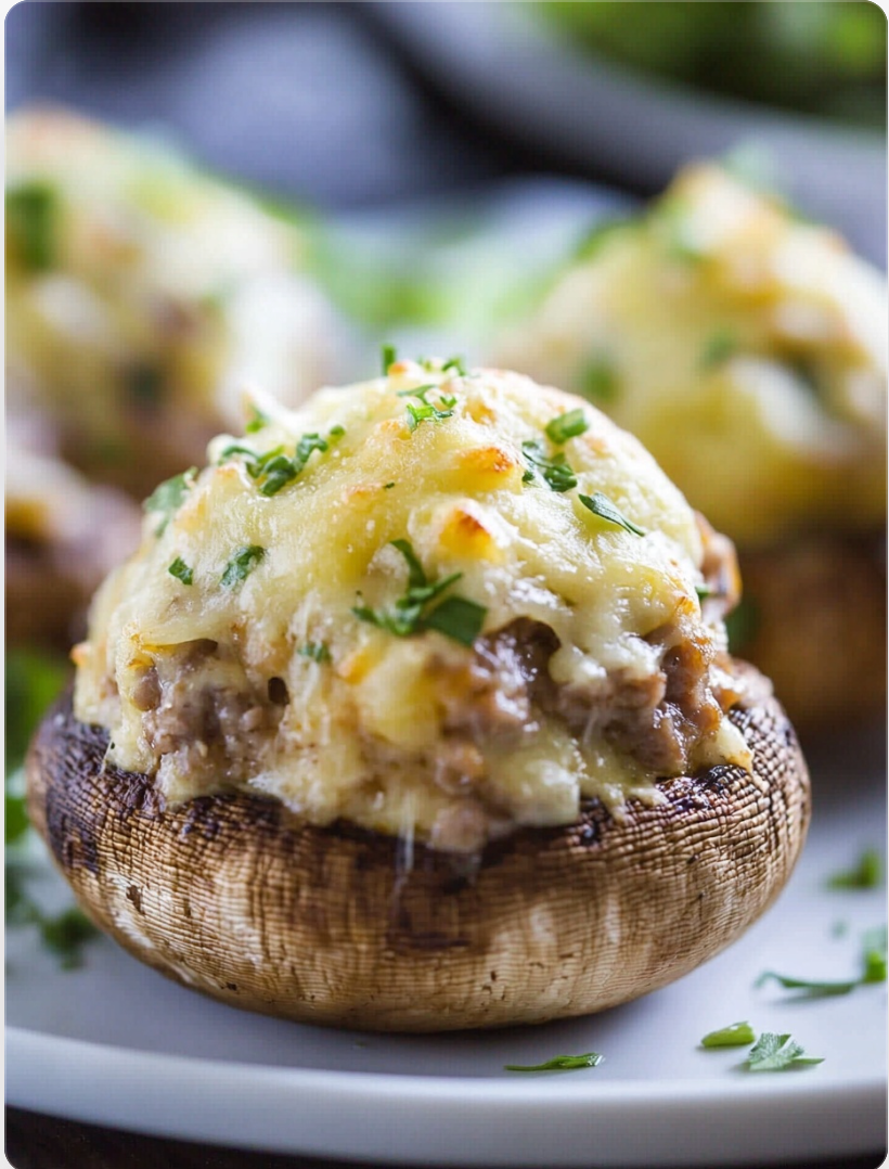 Philly Cheesesteak Stuffed Mushrooms