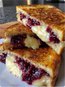 Brie & Blackberry Jam Grilled Cheese