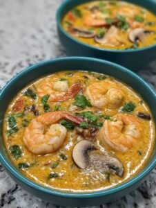 Spicy Coconut Shrimp Soup 🦐🥥🌶️