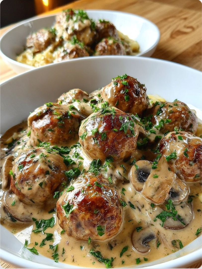 Meatball Stroganoff with Dreamy Cream Sauce