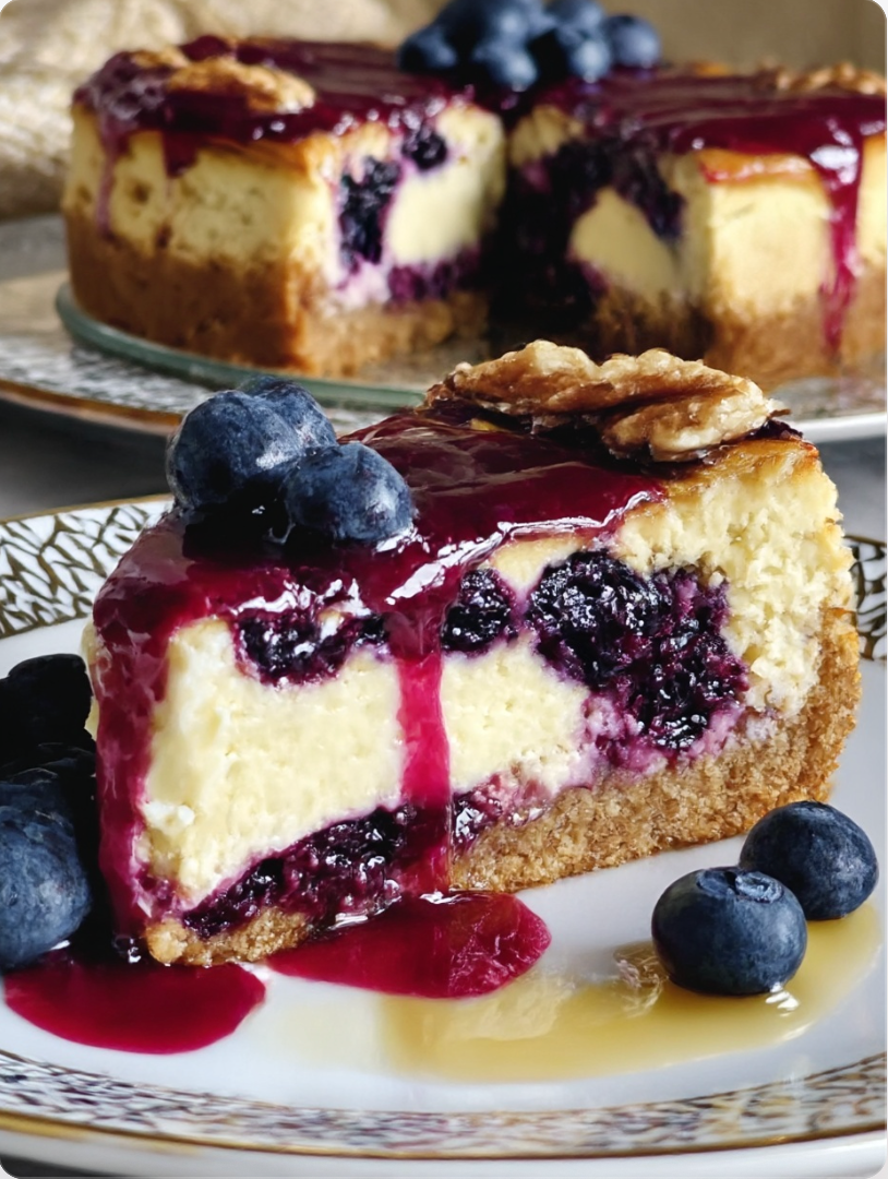 Irresistible Blueberry Cheesecake Baked