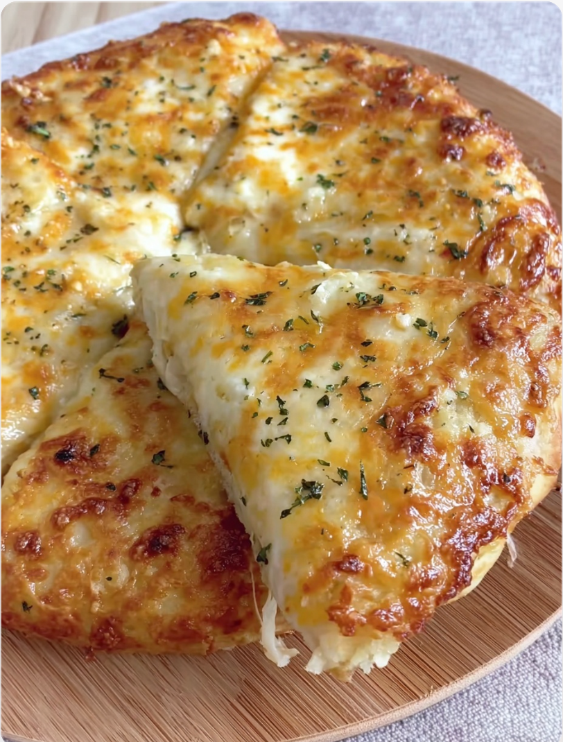 Air Fryer Cheesy Tortilla Garlic Bread