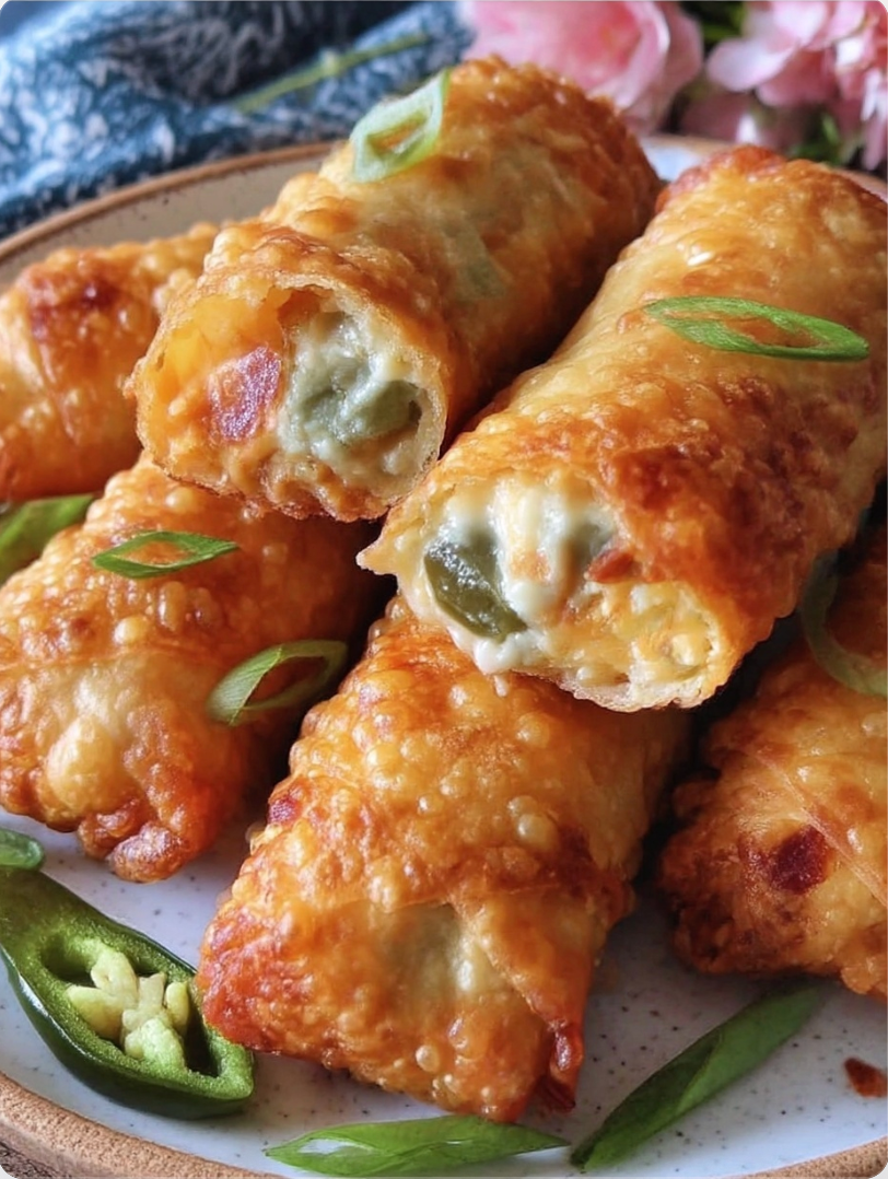 Spicy Jalapeño Popper Egg Rolls