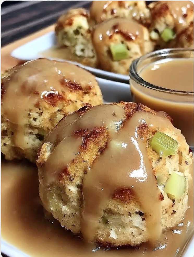 Stuffing Balls with Gravy