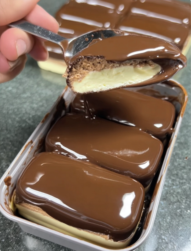 🍫 No Bake Boston Cream Cake 🍰